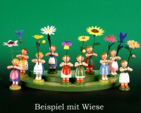 Seiffen Weihnachtshaus - Wiese für Blumenkinder aus dem Erzgebirge 2 stufig - Bild 3