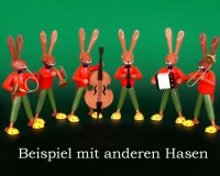 Seiffen Weihnachtshaus - Pantoffelhasenmusikant Akkordeon - Bild 2